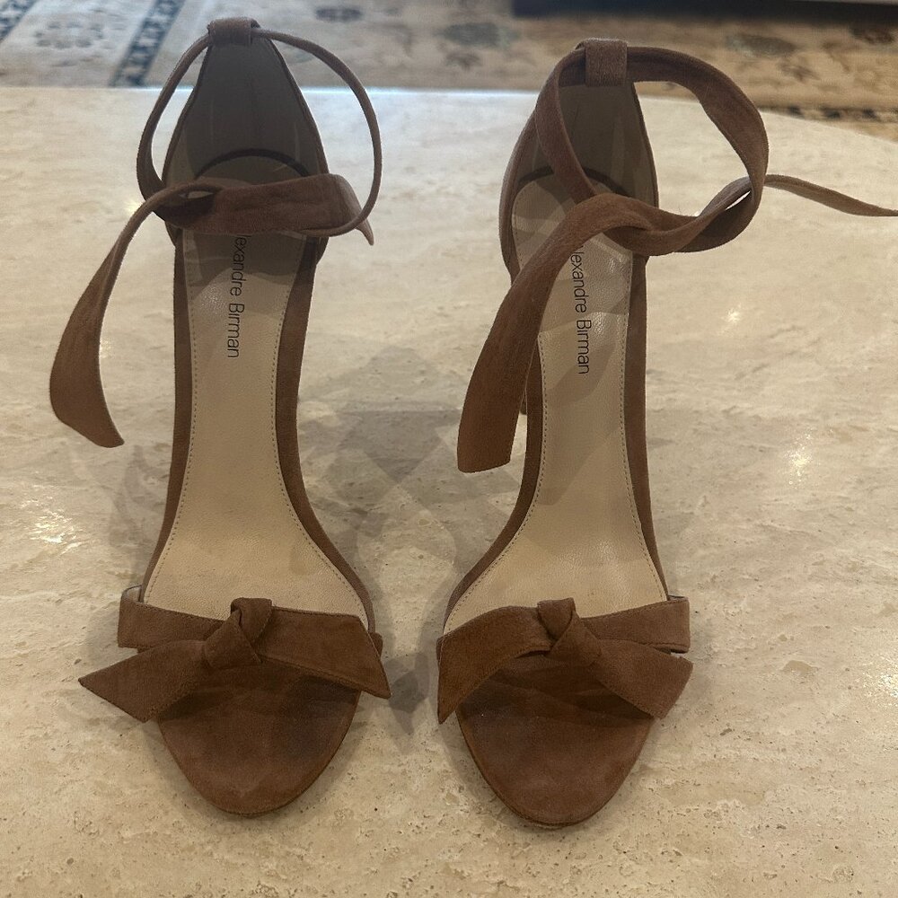 Alexandre Birman Light Brown Suede 100 mm Clarita 75 Sz. 38